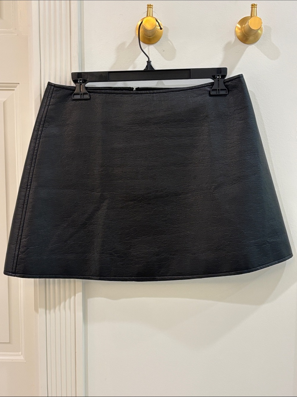 Tuckernuck Black Faux-Leather A-Line Mini Skirt - Picture 3 of 6